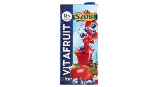 Szobi Vitafruit piros gyümölcs-mix vegyes gyümölcsital cukorral és édesítőszerekkel 1 l