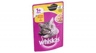 Whiskas 1+ Casserole teljes értékű állateledel felnőtt macskák számára csirkével aszpikban 85 g