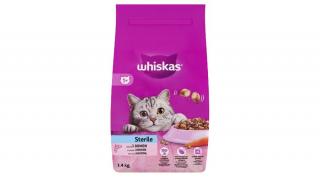 Whiskas Adult szárazeledel ivartalanított macskáknak lazaccal 1,4kg