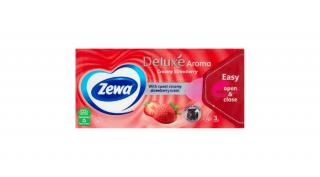 Zewa Deluxe Creamy Strawberry illatosított papírzsebkendő 3 rétegű 90 db