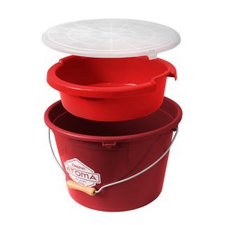 Delphin Atoma COMBI 3v1 feeder horgász vödör tálcával és tetővel, 18 liter