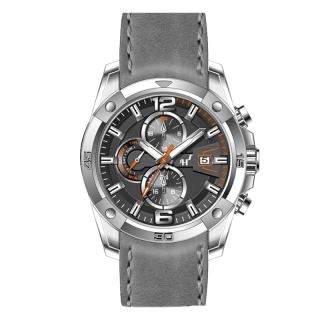 HEINRICHSSOHN Halifax Chronograph férfi karóra, bőr szíj, quartz, szürke