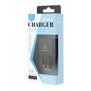 Techancy TA2754 hálózati gyorstöltő, adapter mobil eszközökhöz, 2xUSB, 2.4A