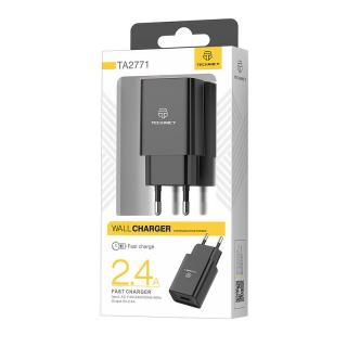 Techancy TA2771 hálózati gyorstöltő, adapter mobil eszközökhöz, 1xUSB, 2.4A