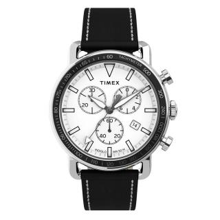 TIMEX Port Chronograph férfi karóra, bőr szíj, quartz, fekete