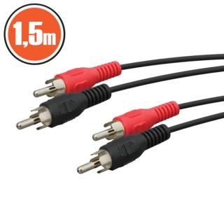 XMAX RCA audio kábel (2 x RCA dugó - 2 x RCA dugó), 1.5m