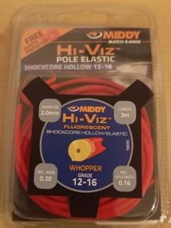 HI-VIZ POLE ELASTIC SCHOKCORE HOLLOW 12-16 2,0mm 3m Csőgumi Erőgumi Rakós vagy Spiccbothoz