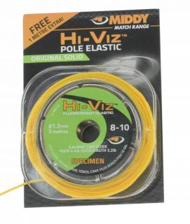 HI-VIZ POLE ELASTIC SPECIMEN 8-10 /1,3mm 5+1méter Erőgumi Rakós vagy Spiccbothoz