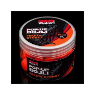 BAIT MAKER Pop Up Bojli 16 mm Fekete Gyöngy (halas) 50 g