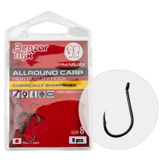 BENZAR ALLROUND CARP hook 1/0-s horog (szakállas)