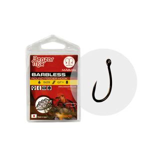 BENZAR BARBLESS ROUND FEEDER hook 10-es horog (szakáll nélküli)