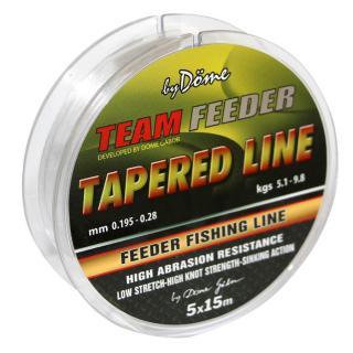 BY DÖME TF TAPERED LEADER 15M X5  0.18-0.20 zsinór