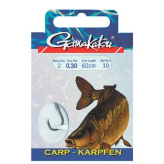 GAMAKATSU CARP 3310F ELŐKÖTÖTT horog 10db/cs 0,20mm/10-es horog