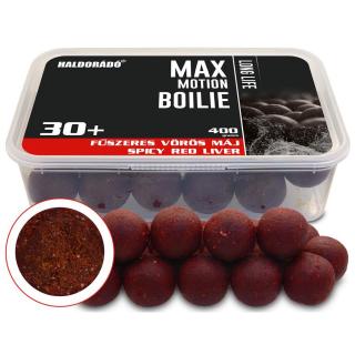 HALDORÁDÓ MAX MOTION Boilie Long Life 30+ mm bojli - Fűszeres Vörös Máj