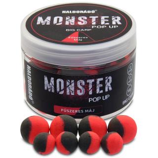 HALDORÁDÓ MONSTER Pop Up Big Carp 13, 17 mm - Fűszeres Máj 50g