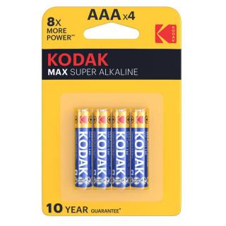 Kodak Max Alkáli Mikro Elem AAA (1,5V) 4 db/bliszter