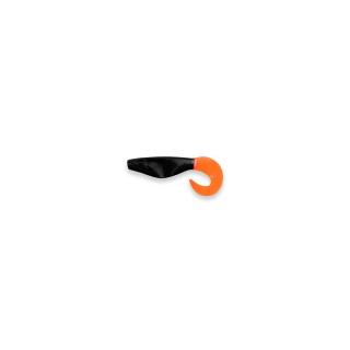 MANN'S ACTION SHAD fekete fej piros farok, 12 cm, 5 db