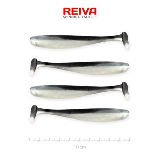 REIVA Flash Shad 10cm gumihal Fekete-ezüst flitter