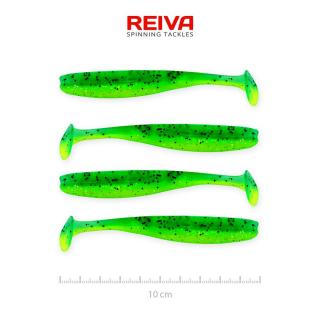 REIVA Flash Shad 10cm gumihal Zöld flitter