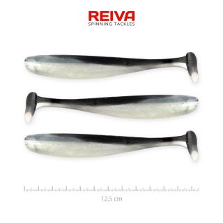 REIVA Flash Shad 12.5cm gumihal Fekete-ezüst flitter