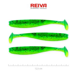 REIVA Flash Shad 12.5cm gumihal Zöld flitter