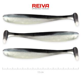 REIVA Flash Shad 15cm gumihal Fekete-ezüst flitter