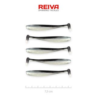 REIVA Flash Shad 7.5cm gumihal Fekete-ezüst flitter