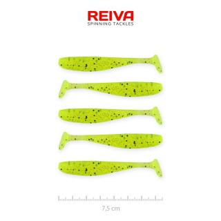 REIVA Flash Shad 7.5cm gumihal Fluozöld flitter