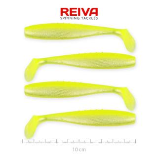 REIVA Flat Minnow Shad 10cm gumihal Sárga-ezüst