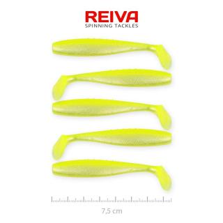 REIVA Flat Minnow Shad 7,5 cm gumihal Sárga-ezüst