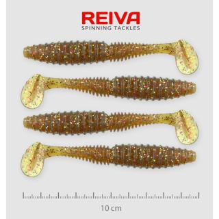 Reiva ZANDER POWER SHAD gumihal 10CM 4DB/CS /BARNA-FLITTER/