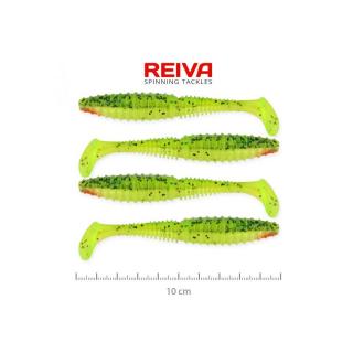 Reiva ZANDER POWER SHAD gumihal 10CM 4DB/CS (FLUOSÁRGA-ZÖLD)