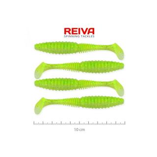 Reiva ZANDER POWER SHAD  gumihal 10CM 4DB/CS (FLUOZÖLD-CSILLÁM)