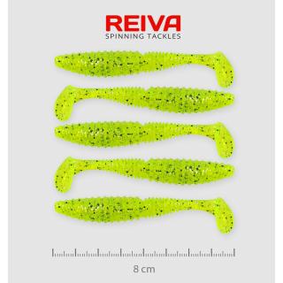 Reiva ZANDER POWER SHAD gumihal 8CM 5DB/CS / CITROM-FLITTER/