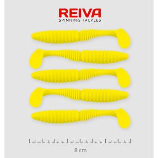 Reiva ZANDER POWER SHAD gumihal 8CM 5DB/CS /CITROMSÁRGA/