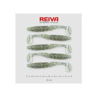 Reiva ZANDER POWER SHAD gumihal 8CM 5DB/CS /EZÜST-FLITTER/