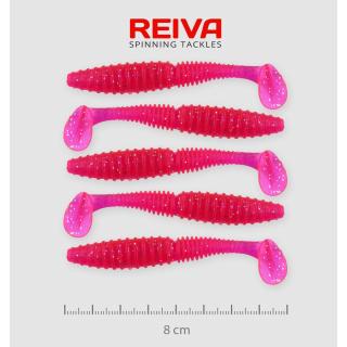 Reiva ZANDER POWER SHAD gumihal 8CM 5DB/CS /PINK-FLITTER/