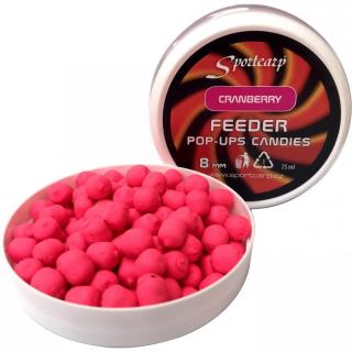 Sportcarp Feeder pop-ups candies Cranberry (áfonya, rózsaszín) 8mm, 75ml