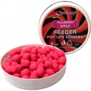 Sportcarp Feeder pop-ups candies Mulberry-garlic (faeper-fokhagyma, rózsaszín) 8mm, 75ml