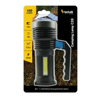 Technik Kézi Reflektor C20 (akkumulátoros) XPE LED + micro USB (100 lumen)