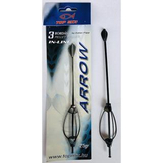 TOP MIX Hárombordás arrow method feeder kosár, 25g