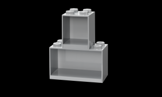 LEGO® 2 darabos szürke kocka polc szett