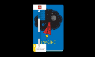 LEGO® EUROMIC - Keményfedeles kék színű napló + zselés toll