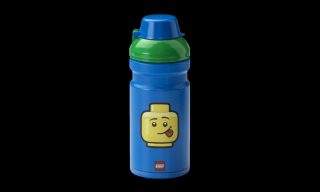 LEGO® Iconic kék fiú kulacs, zöld tetővel