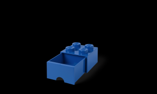 LEGO® Kék fiókos tároló doboz, 4 bütyökkel