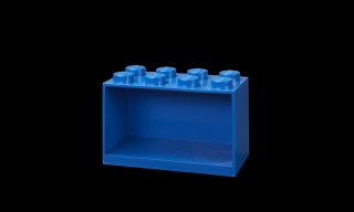 LEGO® Kék kocka polc, 8 bütyökkel
