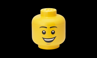 LEGO® Mosolygó fiú minifigura fej tároló, nagy méret