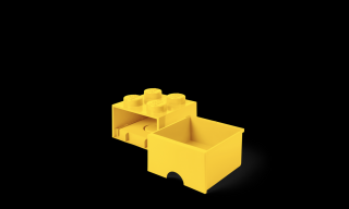 LEGO® Sárga fiókos tároló doboz, 4 bütyökkel