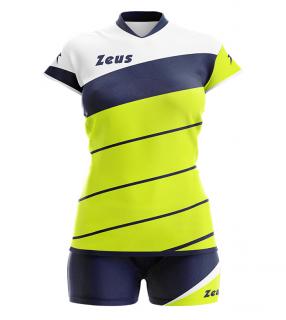 Zeus Kit Lybra Donna mez+nadrág / fluo sárga sötétkék fehér