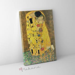 A csók (Gustav Klimt) - Számfestő készlet, keret nélkül (40x50 cm)